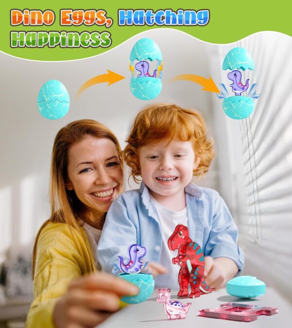 Magnetic Dinosaur Tiles Set - 105 Pieces - Image 3