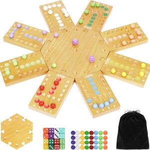 Wooden Marble Board Game Set