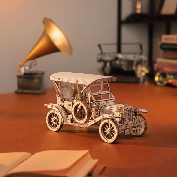 3D Wooden Vintage Car Puzzle Kit - Image 2