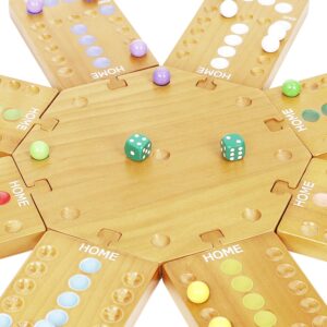 Wooden Marble Board Game Set
