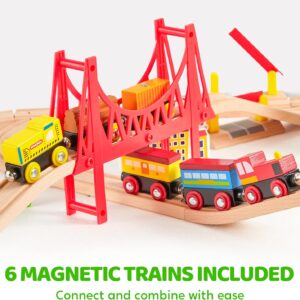 Wooden Train Set – 110PCS Urban Journey