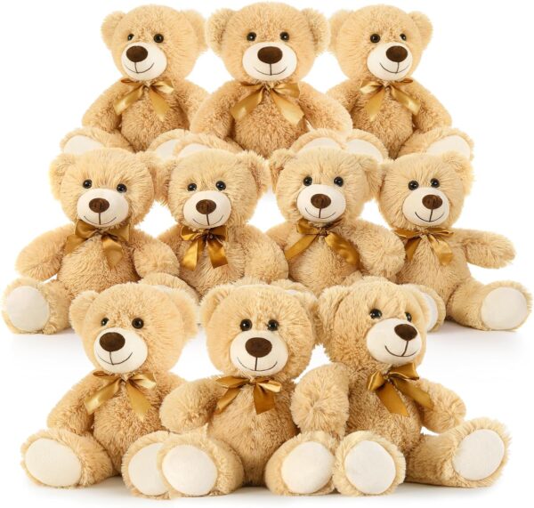 Small Teddy Bears Plush - 10 Pack (14 Inch)