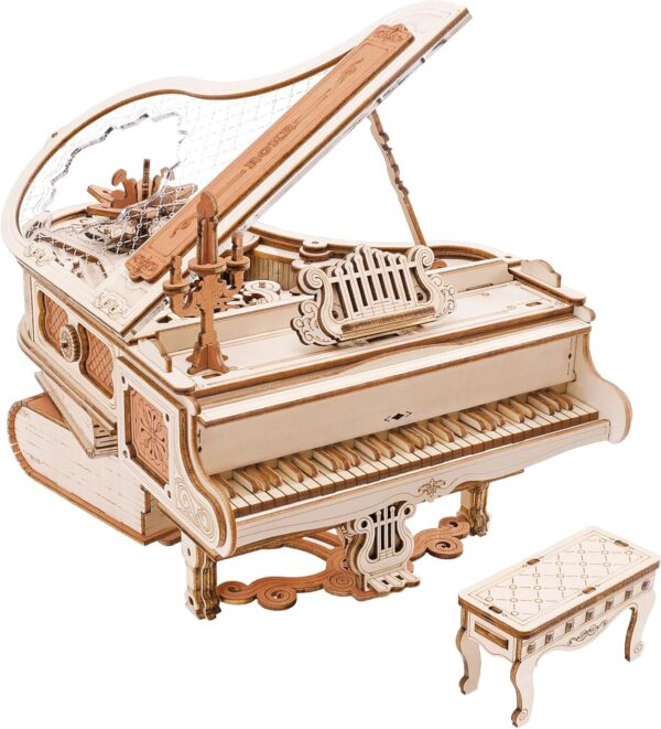 3D Wooden Piano Model Puzzle
