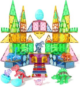 Magnetic Dinosaur Tiles Set - 105 Pieces