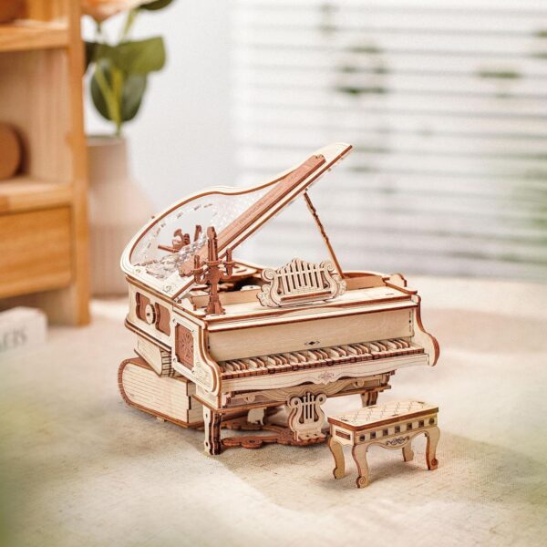 3D Wooden Piano Model Puzzle - Image 2